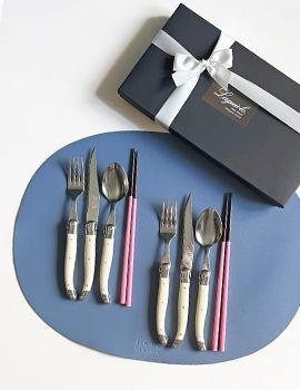[선물포장] 장네론 라귀올 테이블양식기 아이보리 &amp; 샌들 젓가락 2인세트